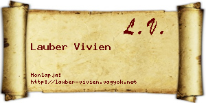Lauber Vivien névjegykártya